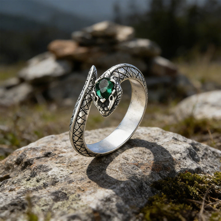 WorldNorse Serpent Scale Forest Stone Weave Ring - image 3