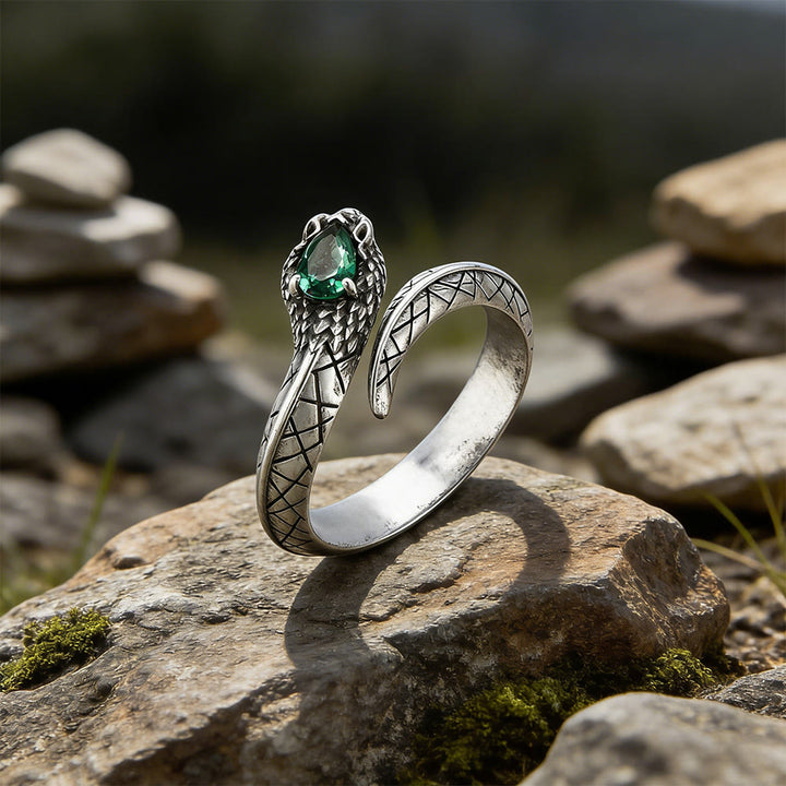 FREE Today: Serpent Scale Forest Stone Weave Ring - image 2