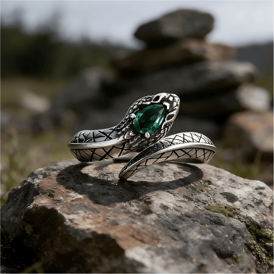 FREE Today: Serpent Scale Forest Stone Weave Ring - Adjustable - image 0
