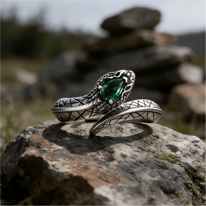 FREE Today: Serpent Scale Forest Stone Weave Ring - Adjustable - image 0