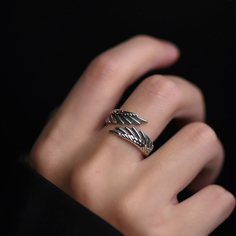 WorldNorse Forged Raven Wing Weft Ring - image 1
