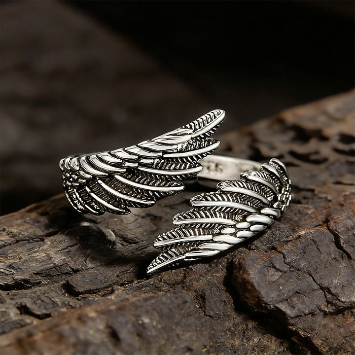 WorldNorse Forged Raven Wing Weft Ring - image 2
