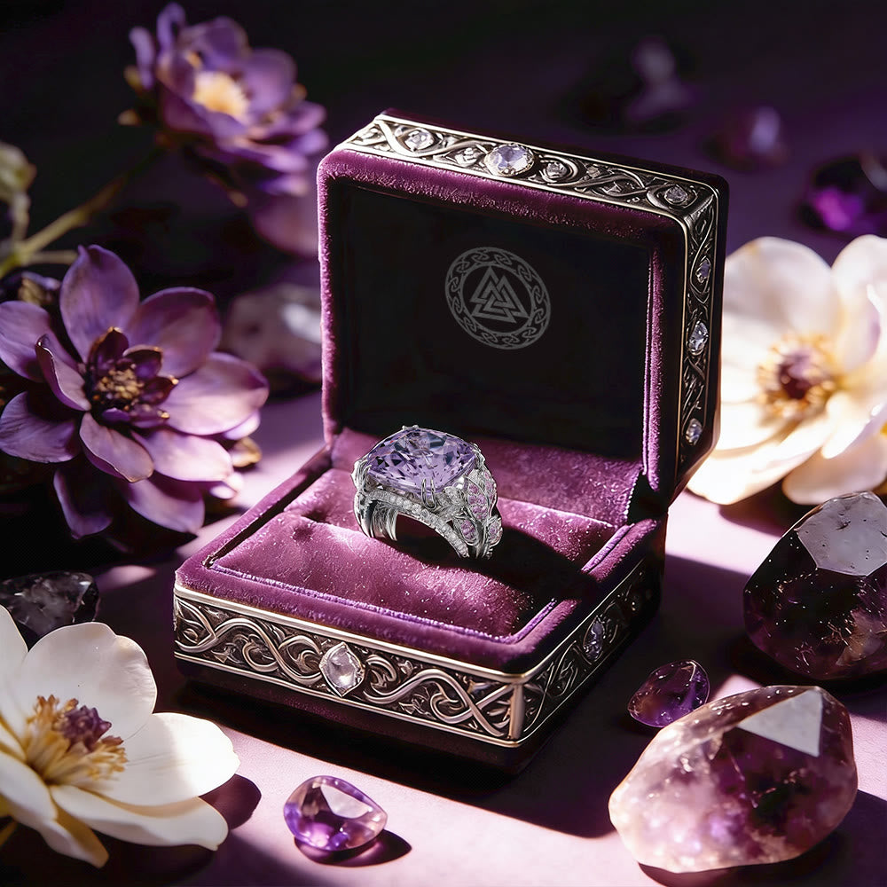 FREE Today: Freya's Floral Lavender Amethyst Ring - image 4