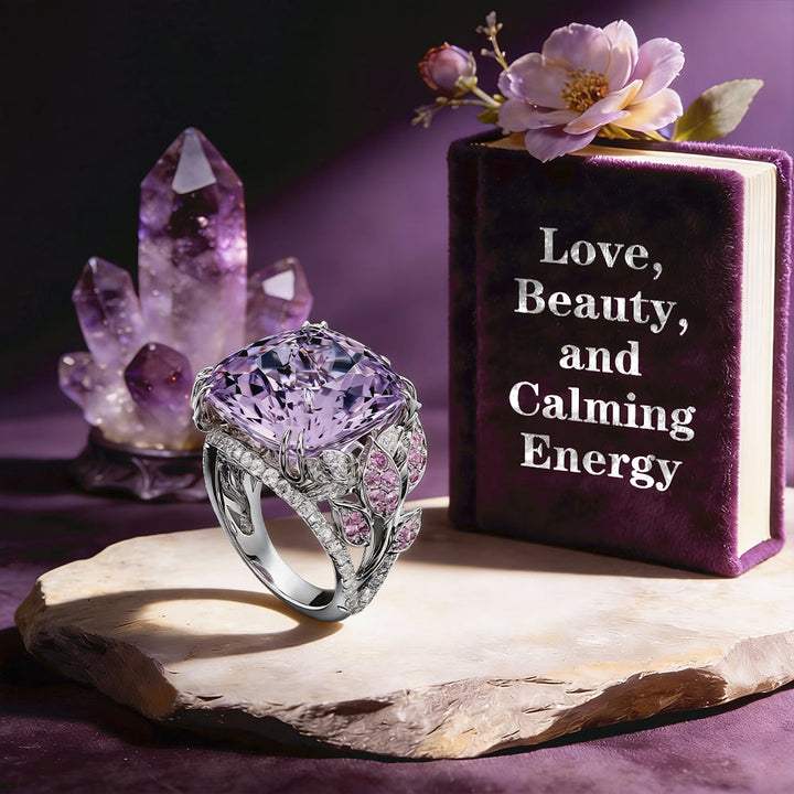 FREE Today: Freya's Floral Lavender Amethyst Ring - image 3
