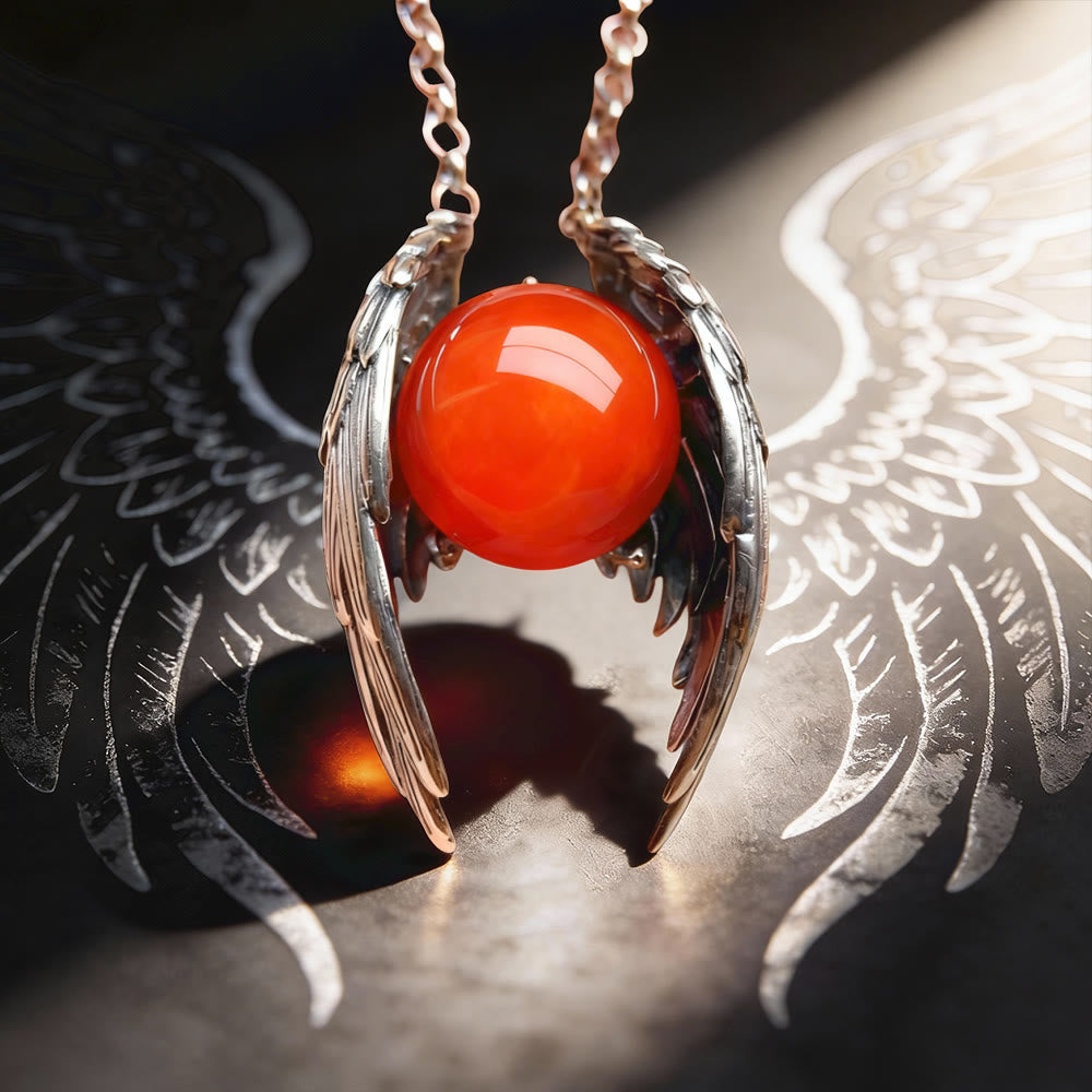 FREE Today: Angel Wings Crystal Pendant Necklace - Red - image 8