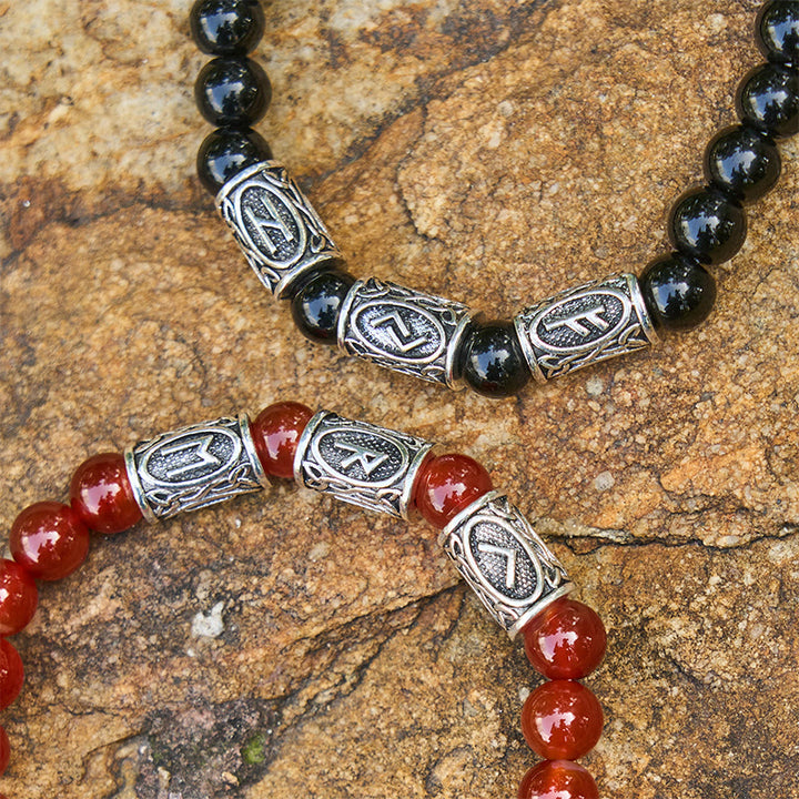 WorldNorse Viking Rune Variegated Crystal Beaded Bracelet - image 3