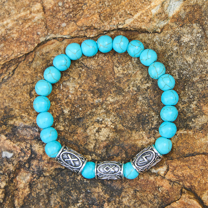 WorldNorse Viking Rune Variegated Crystal Beaded Bracelet - image 18