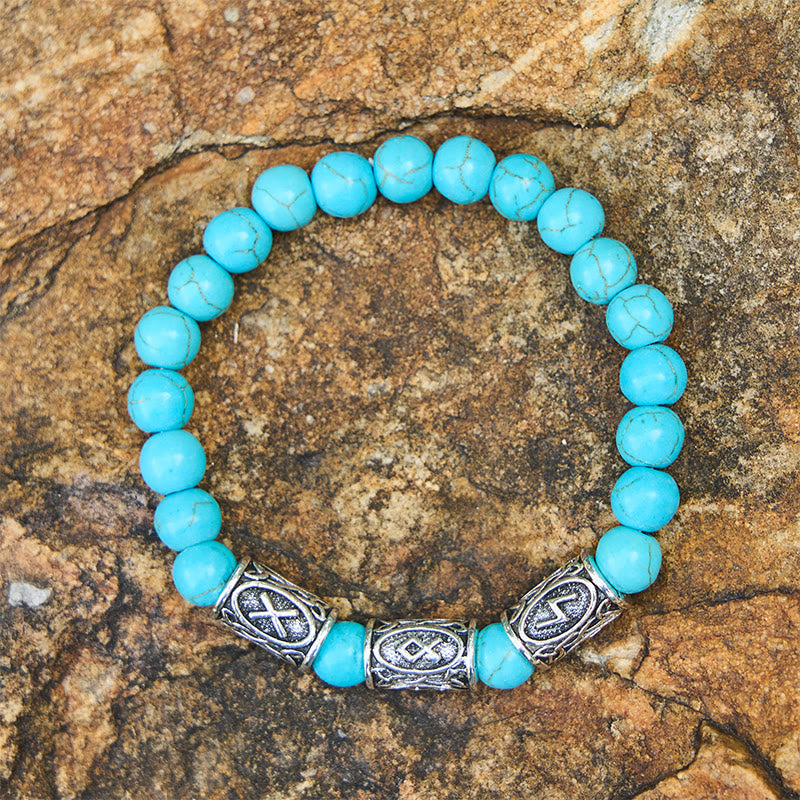 WorldNorse Viking Rune Variegated Crystal Beaded Bracelet - image 18