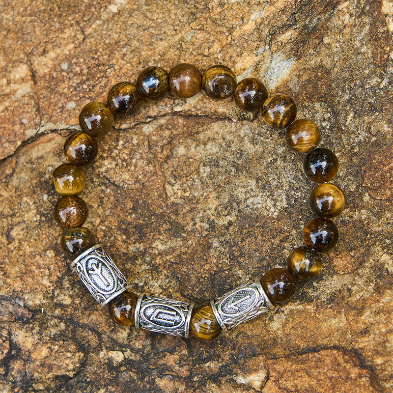 WorldNorse Viking Rune Variegated Crystal Beaded Bracelet - image 14