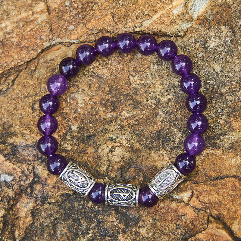 WorldNorse Viking Rune Variegated Crystal Beaded Bracelet - image 16