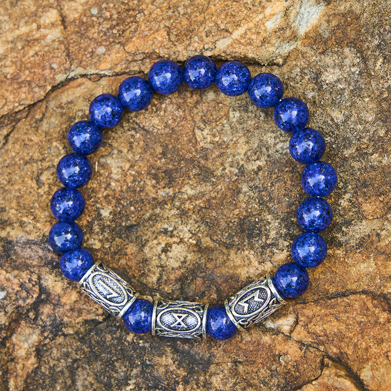 WorldNorse Viking Rune Variegated Crystal Beaded Bracelet - image 12