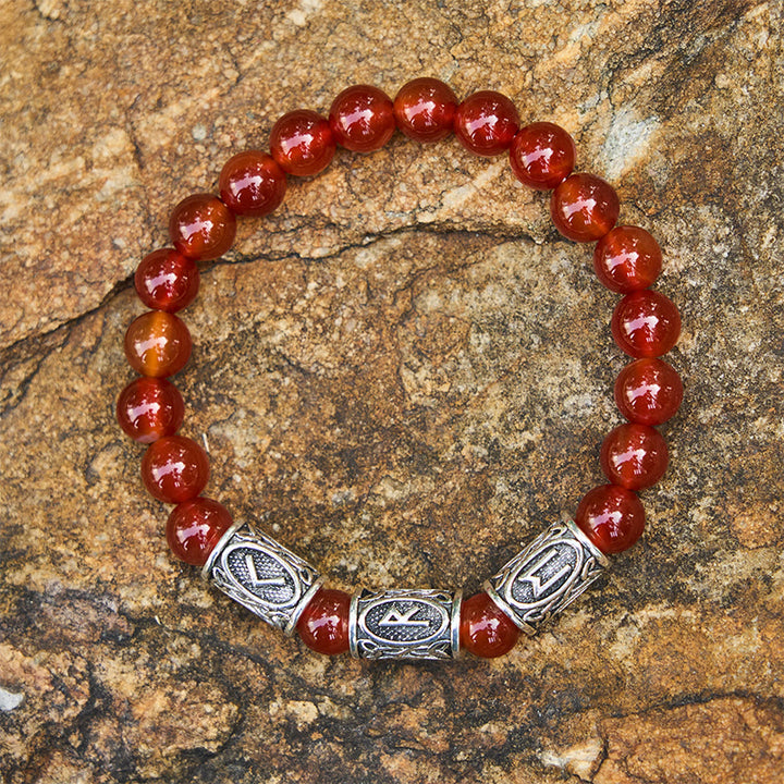 WorldNorse Viking Rune Variegated Crystal Beaded Bracelet - image 6