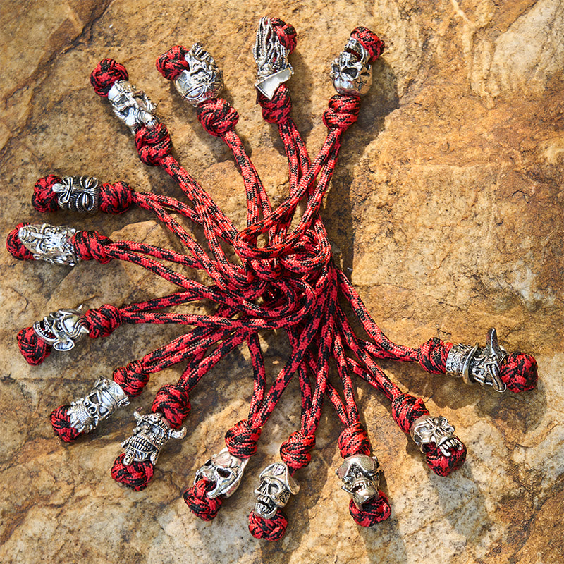 WorldNorse Macabre Charm Dual Tone Braided Keychain - image 0