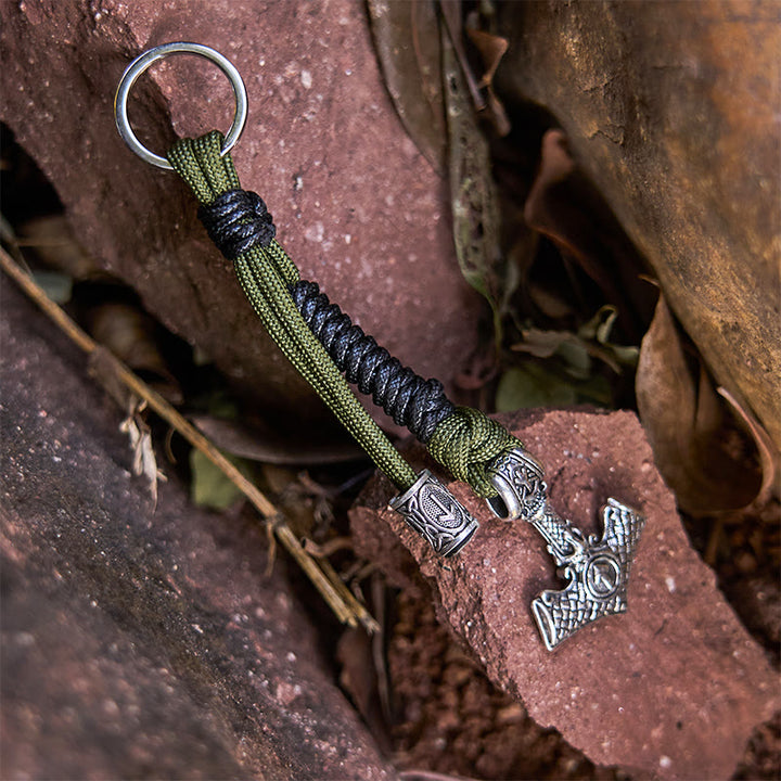 WorldNorse Thors Hammer Rune Braided Keychain - image 10