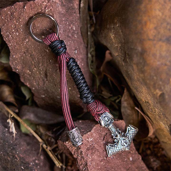 WorldNorse Thors Hammer Rune Braided Keychain - image 15