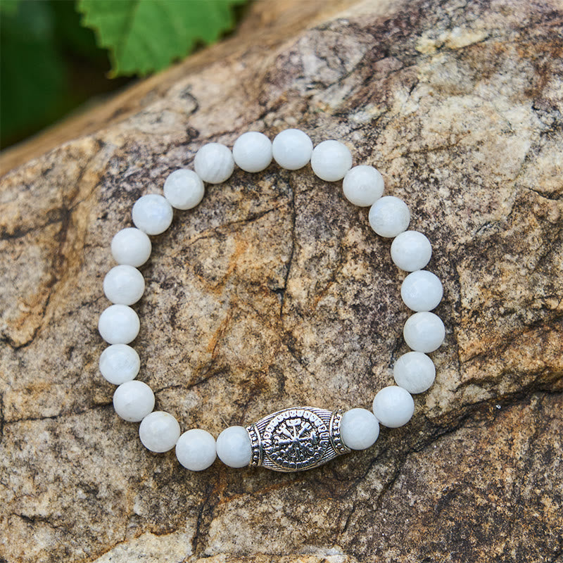 WorldNorse Viking Runes Vegvisir Crystal Beaded Bracelet - Clear Crystal - image 12