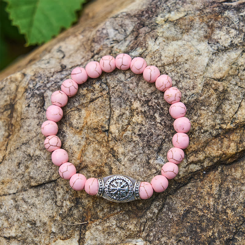 WorldNorse Viking Tiger Head Paracord Braided Bracelet - Pink Turquoise - image 24