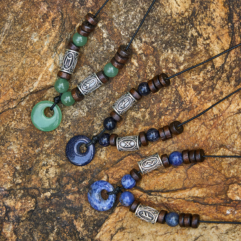 WorldNorse Viking Iridescent Talisman Beaded Necklace - image 12