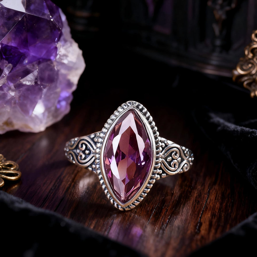 FREE Today: Faceted Violet Gem Twisted Ring - Adjustable - image 0