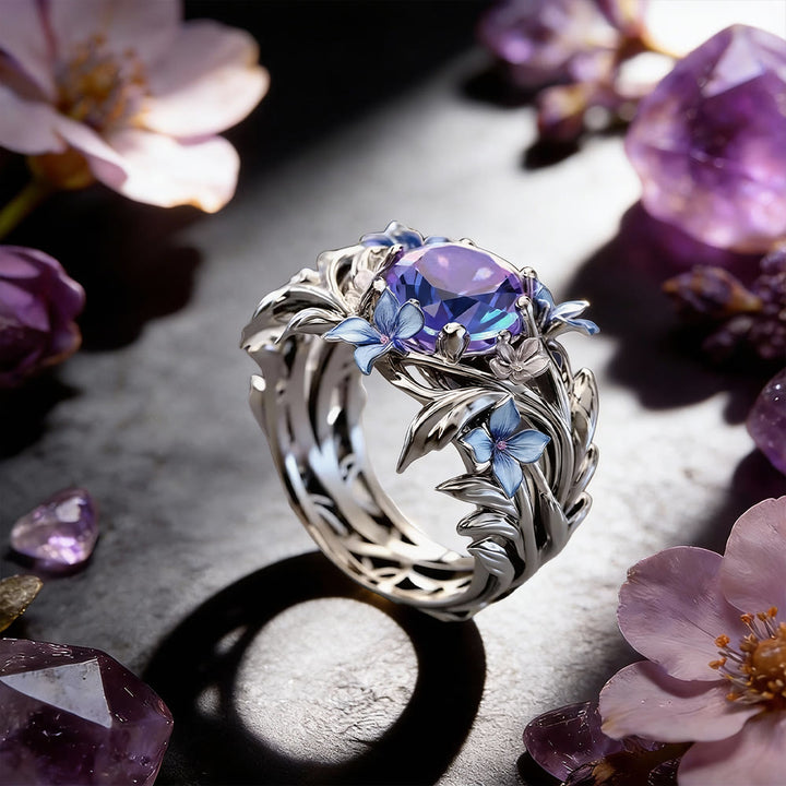 FREE Today: Iridescent Forget-Me-Not Floral Vine Ring - image 6