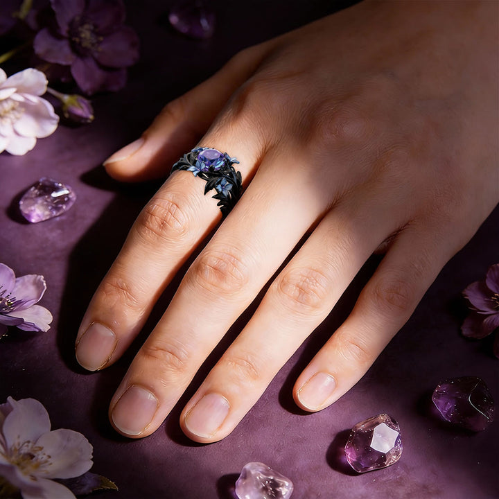 FREE Today: Iridescent Forget-Me-Not Floral Vine Ring - image 8