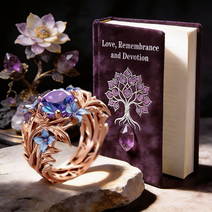 FREE Today: Iridescent Forget-Me-Not Floral Vine Ring - image 3