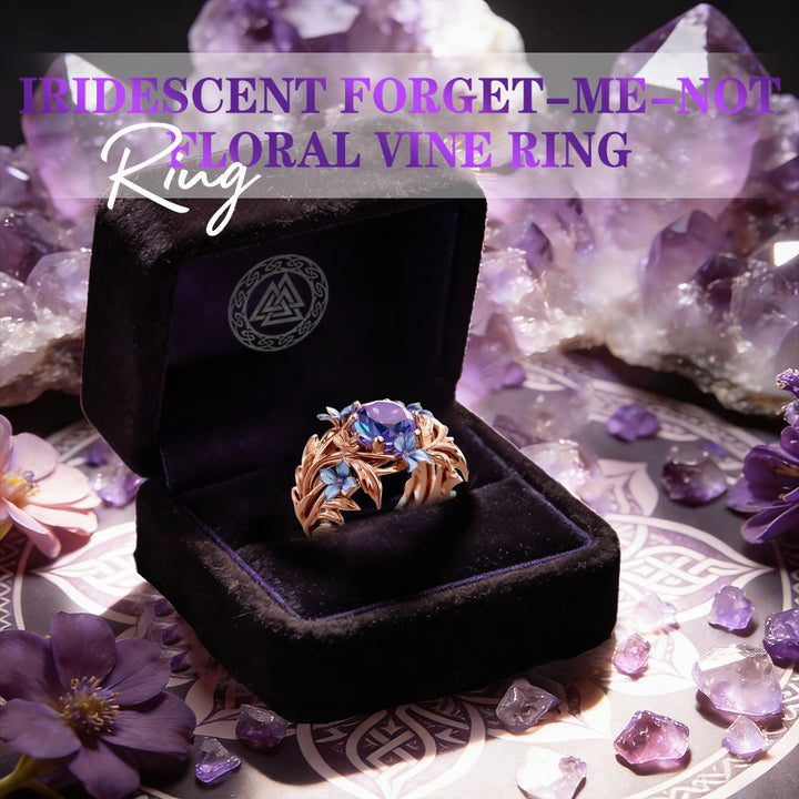 FREE Today: Iridescent Forget-Me-Not Floral Vine Ring - image 2