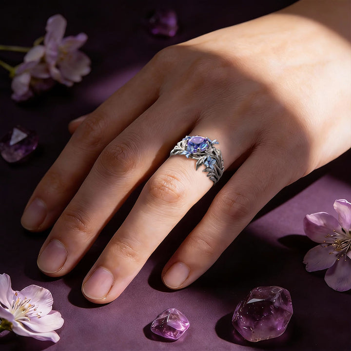 FREE Today: Iridescent Forget-Me-Not Floral Vine Ring - image 5