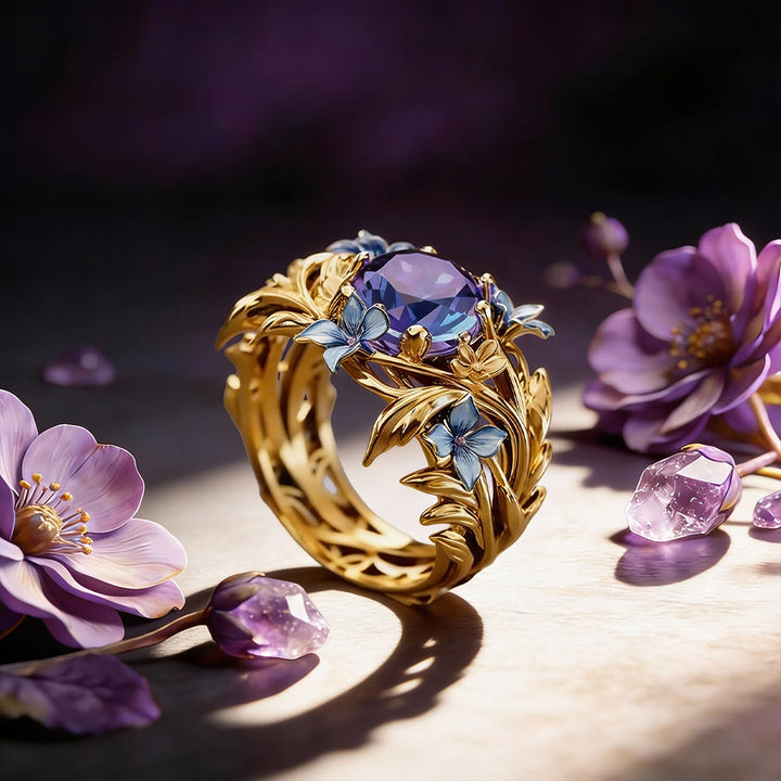 FREE Today: Iridescent Forget-Me-Not Floral Vine Ring - image 12
