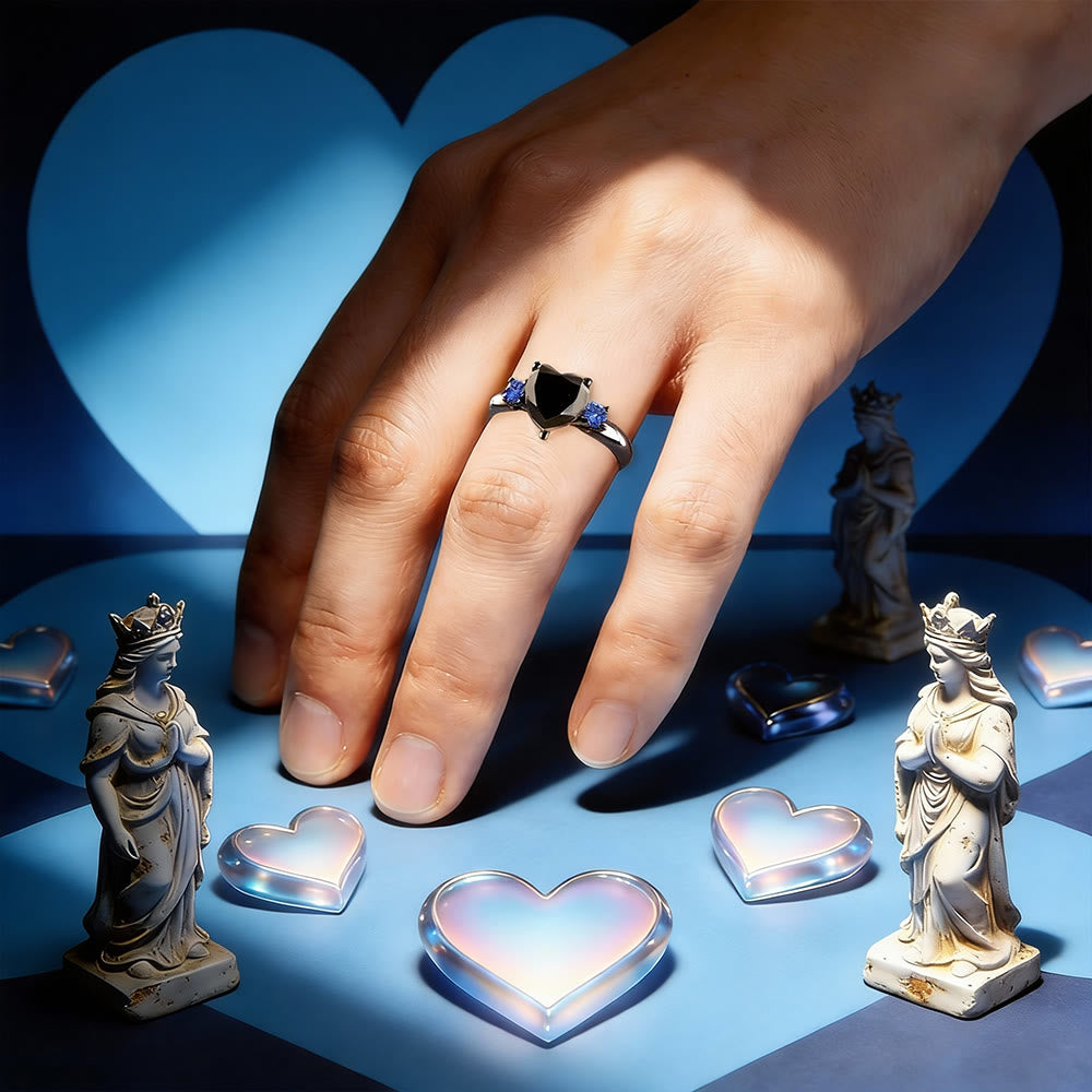 FREE Today: The Dark Queen's Heart Black Onyx Ring - image 1