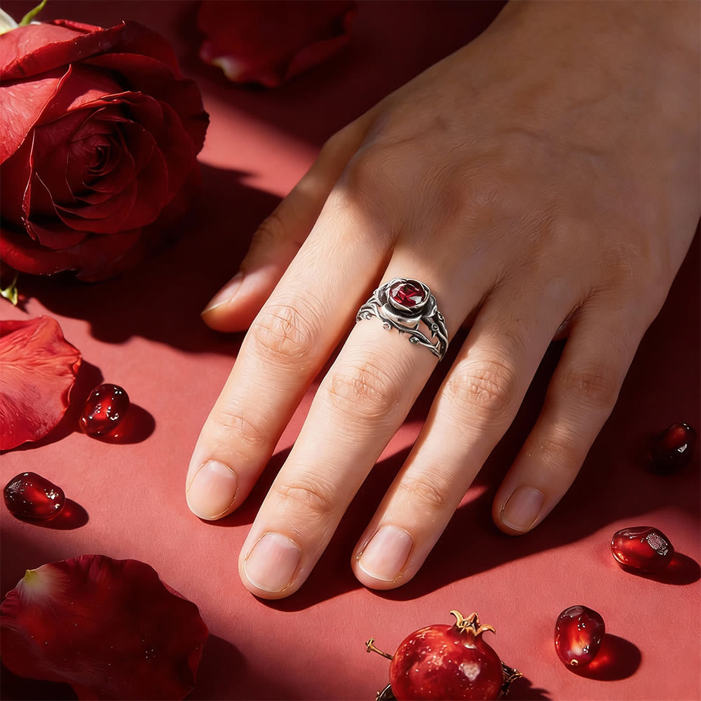 FREE Today: Vintage Garnet Rose Thorn Ring - image 1