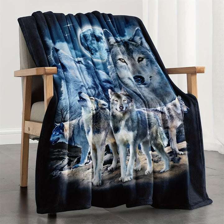 WorldNorse Wolf Kin Moonlit Crag Gathering Blanket - image 3