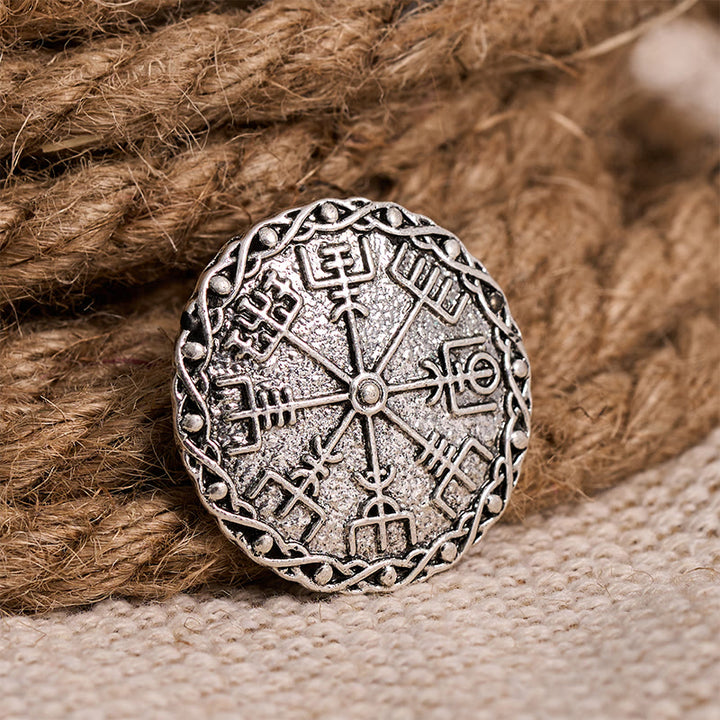 WorldNorse Vegvisir Guide Wreath Brooch - Vegvisir - image 0