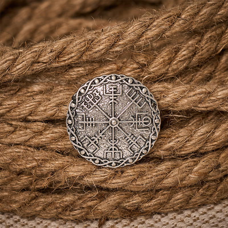 WorldNorse Vegvisir Guide Wreath Brooch - image 2