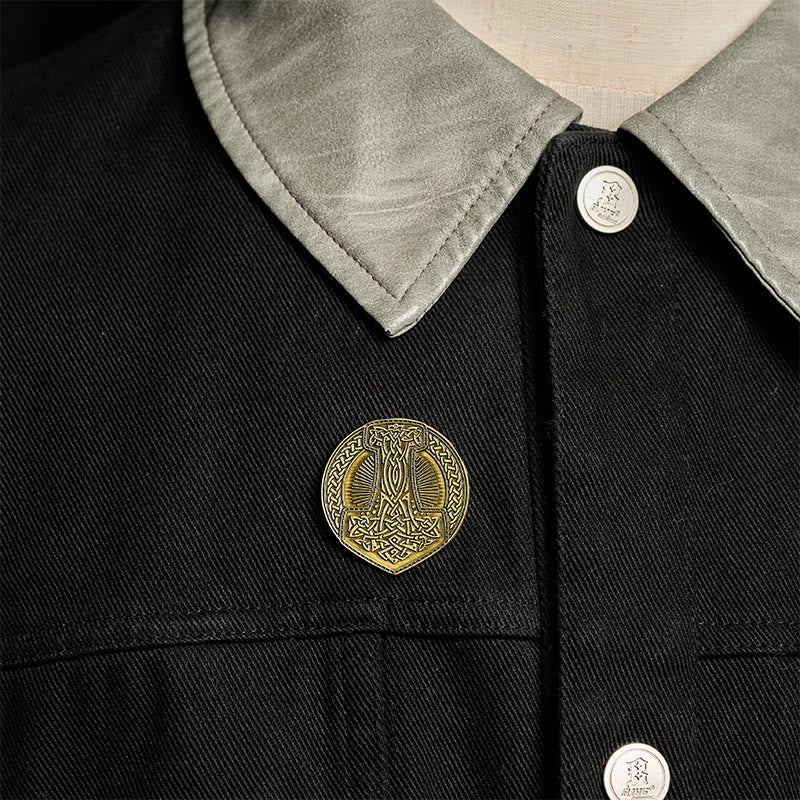 WorldNorse Viking Mjolnir Celtic Knot Brooch - image 1