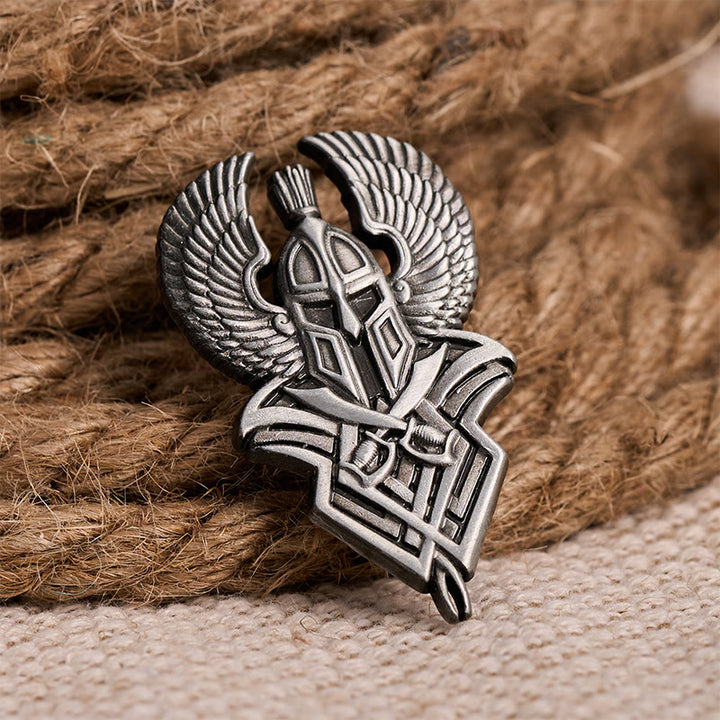 WorldNorse Winged Helm Crest Brooch - Winged Helm - image 0