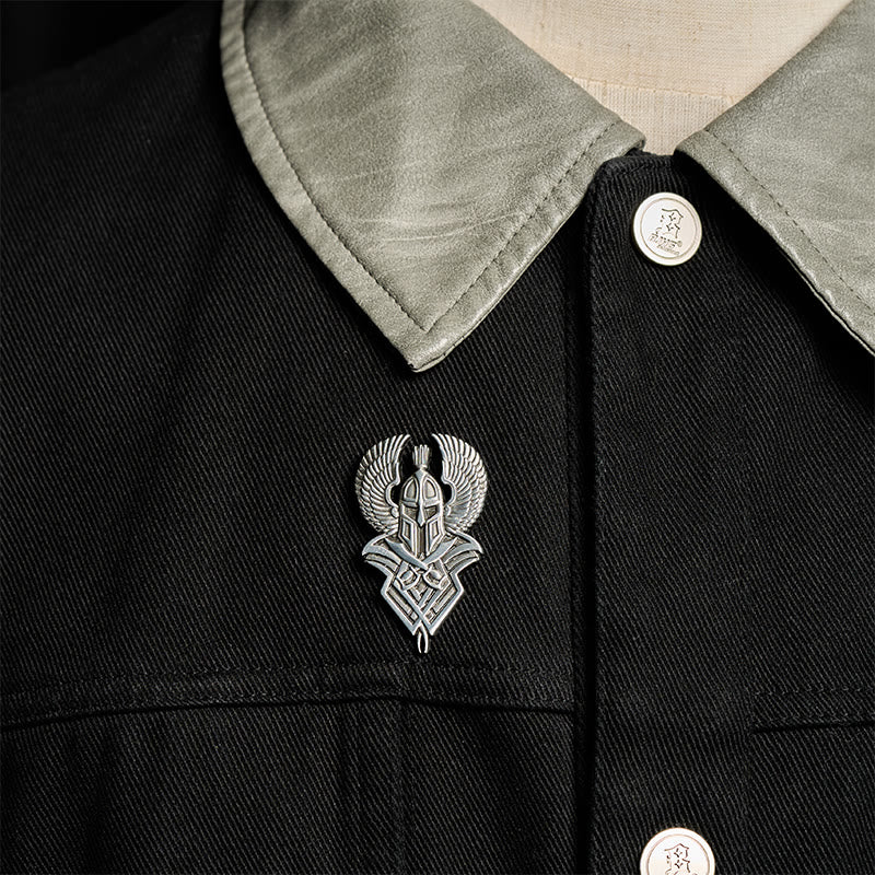 WorldNorse Winged Helm Crest Brooch - image 1