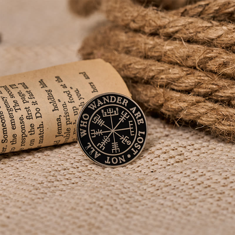 WorldNorse Viking Compass Vegvisir Verse Brooch - image 4