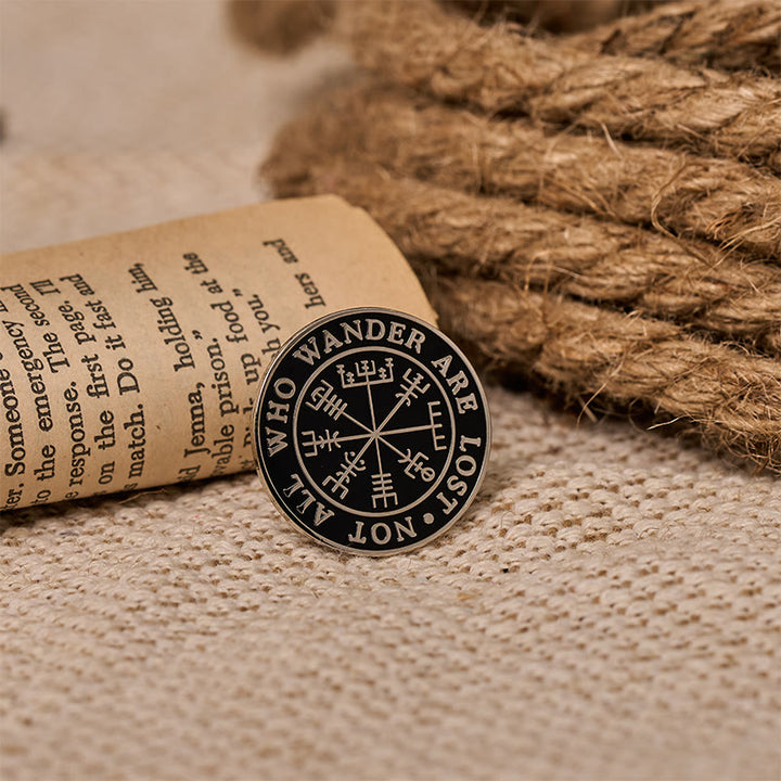 WorldNorse Viking Compass Vegvisir Verse Brooch - image 4