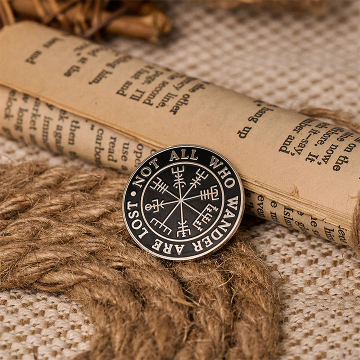 WorldNorse Viking Compass Vegvisir Verse Brooch - image 5