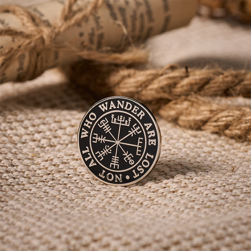 WorldNorse Viking Compass Vegvisir Verse Brooch - image 3