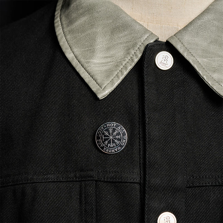 WorldNorse Viking Compass Vegvisir Verse Brooch - image 1