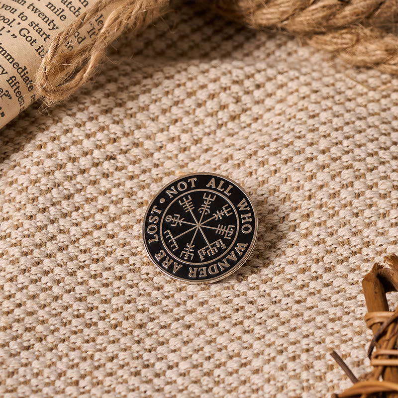 WorldNorse Viking Compass Vegvisir Verse Brooch - image 6
