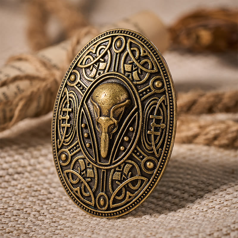 WorldNorse Beast Skull Knotwork Brooch - image 10