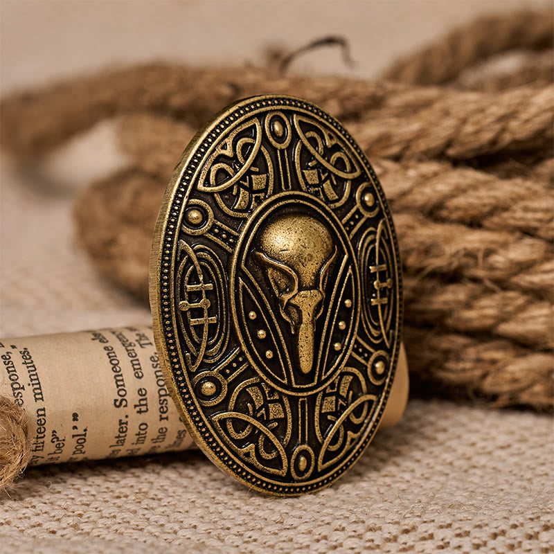 WorldNorse Beast Skull Knotwork Brooch - image 11