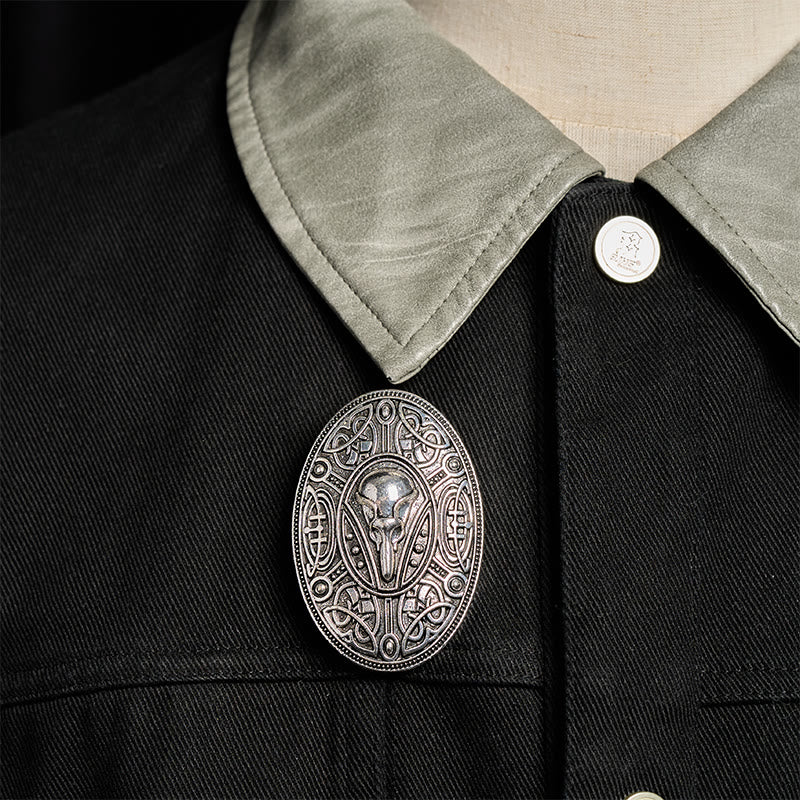 WorldNorse Beast Skull Knotwork Brooch - image 1