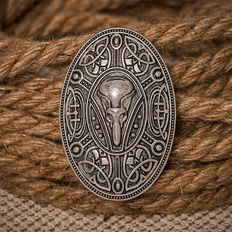 WorldNorse Beast Skull Knotwork Brooch - image 2