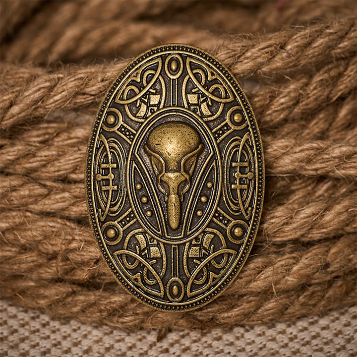 WorldNorse Beast Skull Knotwork Brooch - image 9