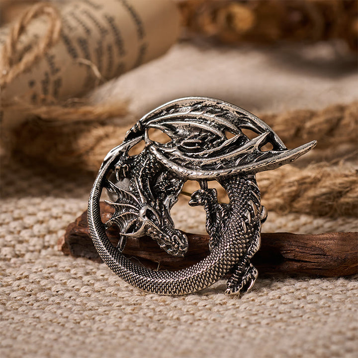 WorldNorse Wyrm Norse Dragon Wing Brooch - image 3