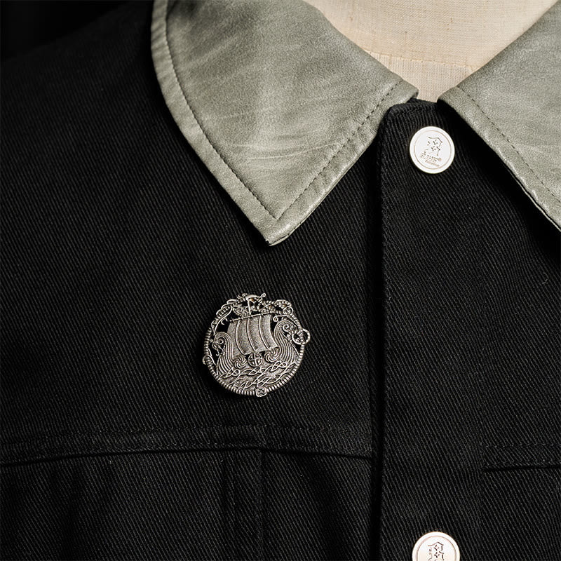 WorldNorse Viking Voyage Crest Brooch - image 1